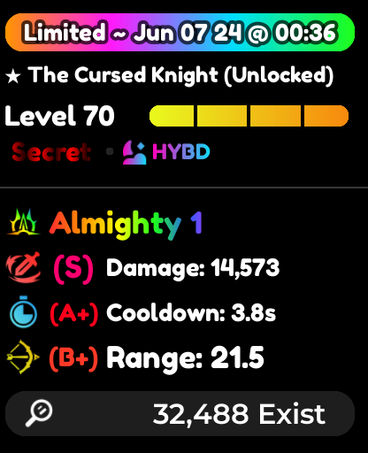 Almighty The Cursed Knight (Unlocked)