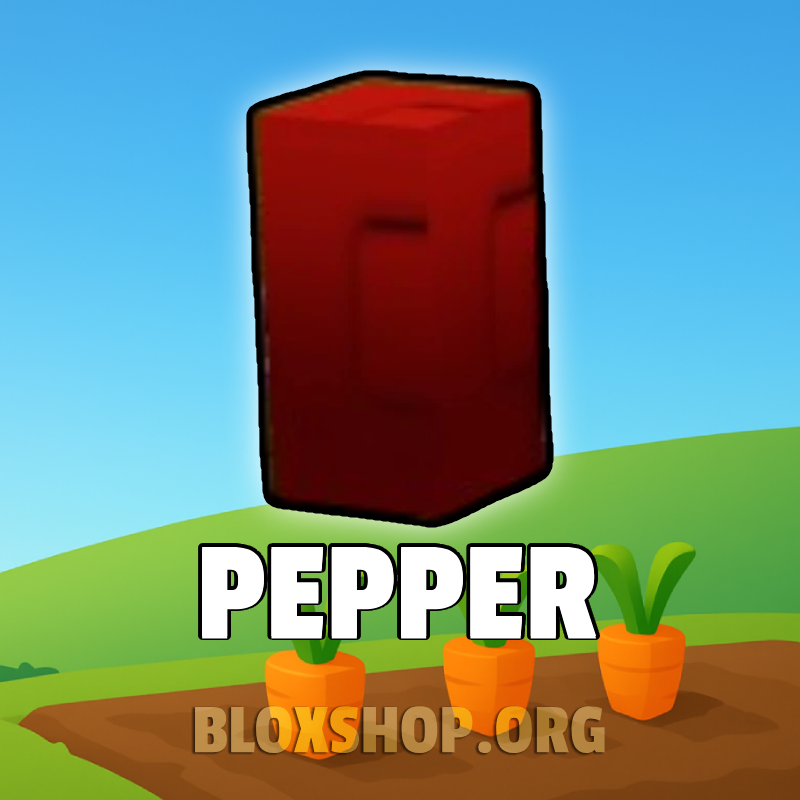 Pepper seed – Grow a Garden Roblox Divine-tier crop that produces multi-harvest spicy peppers.