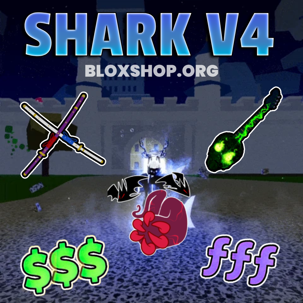 Cheap Bloxfruits Account With Shark V4 and Sanguine Art!